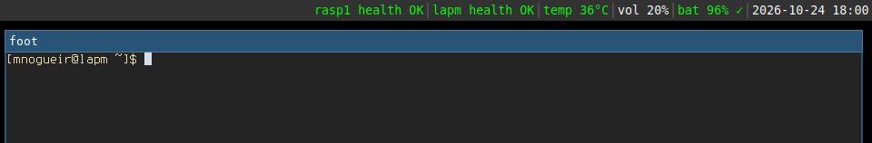 The status bar